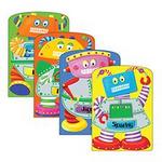Board book robots foil cover asst