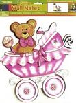 CD126H - Wall mates glitter 3D baby girl 10.5x10in