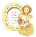 JC-X6020 - Frame angel w/baby baptism 4.25in