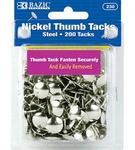 230 522 - Thumbtacks silver 200ct