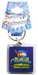 22113CO - CO Keychain map/flag lucite