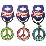 24239CO - CO Keychain glitter peace sign