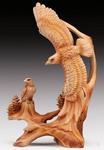 PDJ-751 - Figure wood look eagles 9inH