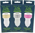 11-247 - True tech 2.1Amp dual usb car charger