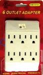 KW19107 - Adapter 6 wall outlet