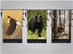 17531 - Wildlife canvas wall hanging 16x27.5in
