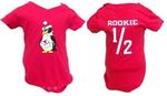 53233YSU-6/9 - Youngstown state penguins red onesie 1/2 rookie 6/9mo