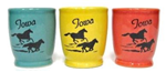 57944IA - IA Shot glass ceramic horses 3A
