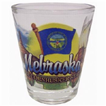 18027NE - NE Shot Glass The Elements 1.5oz