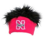 NE Husker stocking hat flair hair