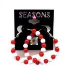 NE Husker colors hoop earrings