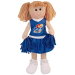 18430KU - KU Jayhawks Cheerleader Doll Lg