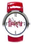NE Husker watch contemporary cuff red