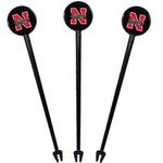 NE Husker swizzle sticks 3ct