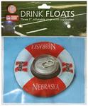 NE Husker drink float 7in 3pk