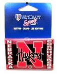 NE Husker button 3x2in