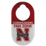 NE Husker door hanger plastic 7x3.75in