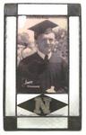 NE Husker stained glass frame