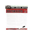 NE Husker wall sticker dry erase w/ marker 13x13