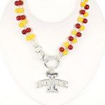 IA State double necklace w logo