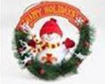 IA State snowman wreath 12in