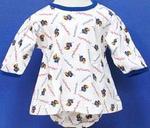 KU Jayhawk L/S Girls Diaper Set 24mo.