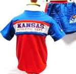 KU Jayhawk Creeper Set Nylon Shorts 18mo.