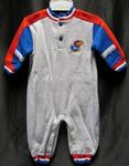 KU Jayhawk Fleece Coverall Embr 12mo.