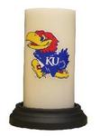KS Jayhawks flameless pillar 6.75in