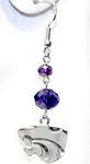 KS State earrings beaded