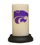 KSU Wildcats flameless pillar 6.75in