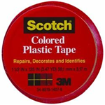 191RED -Tape plastic red 1.5 X125in
