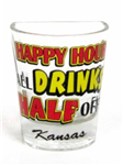 19205KS - KS shot glass half shot Happy Hour Half off
