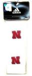 NE Husker wristbands white 4in