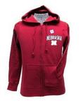 NE Husker hoodie full zip red med
