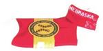 Husker socks red footie w/wht top
