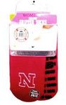 NE Husker gripper socks womens