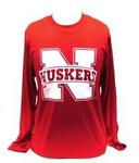 NE Husker shirt LS youth climalite pink N large