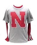 NE Husker shirt s/s, l/s combo red 5/6