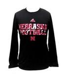 NE Husker L/S shirt climalite youth blk 14/16
