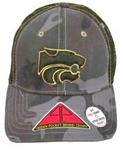 KS State wildcats cap camo stretch w/pocket