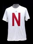 NE Husker shirt adidas white w/red N small
