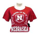 NE Husker shirt ladies midriff red large