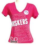 NE Husker shirt v-neck red med