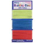 A0844-02 - Craft braiding cord 3 colors 8yds each lime blue red
