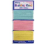 A0844-03 - Craft braiding cord 3 colors 8yds each turquoise pink yellow
