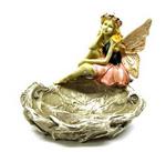 P7655 - Figure fairy resin birdfeeder 8in
