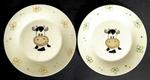 A3-14948 - Plate stoneware w/cow 7.5inD asst