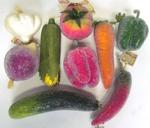 1175 - Fall Vegetable Glass Bead Ornament Asst