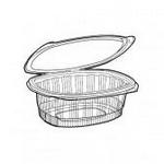 CA9-1032 - Cont. plastic hinged lid 32oz 100/sleeve